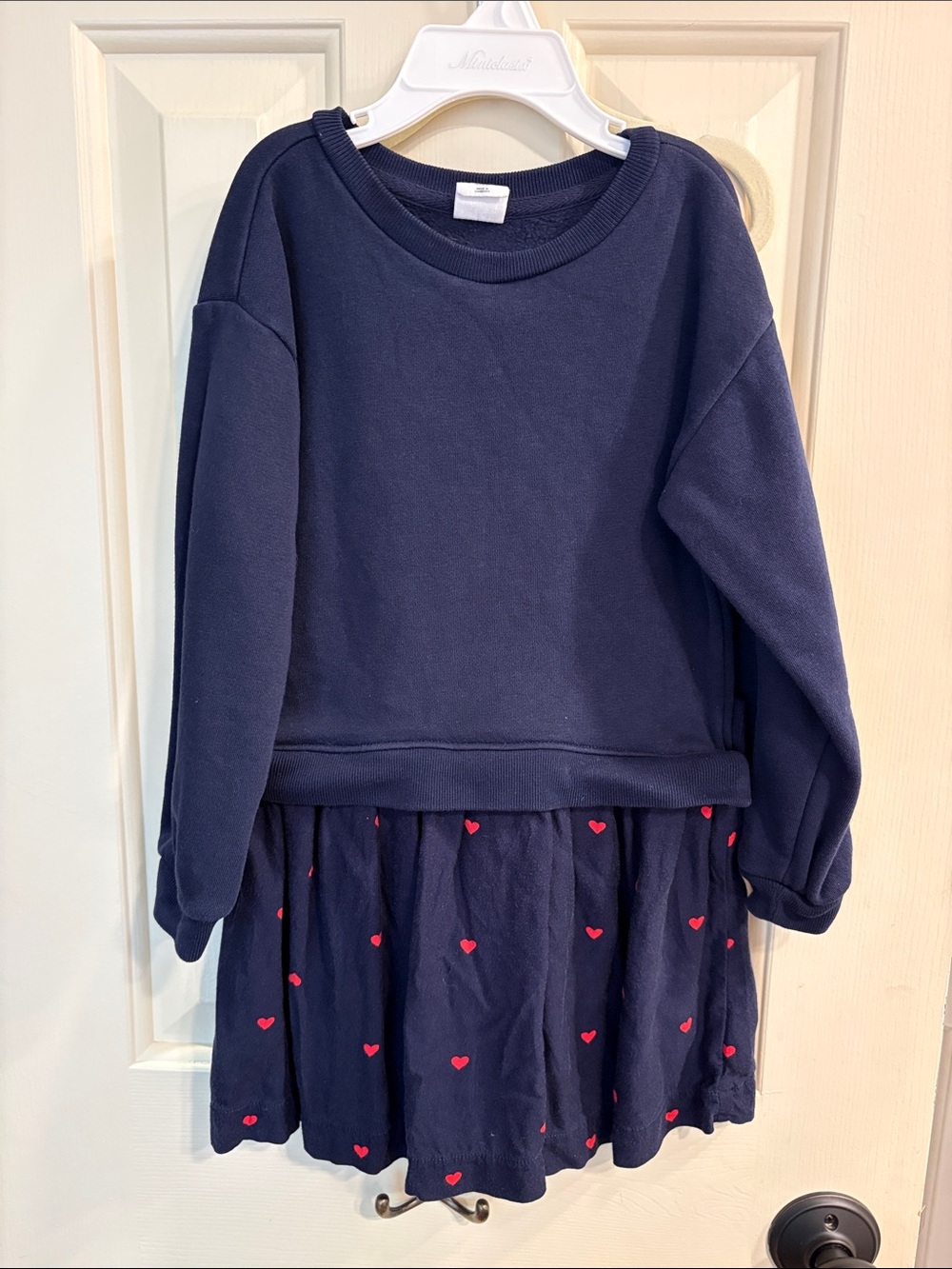 Girls' GAP Navy Heart Skirt Sweatshirt Dress